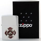 Zippo Lighter - Pewter Emblem Maltese Cross - Zippo Lighter