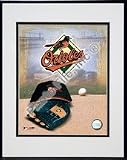 Baltimore Orioles "2005 Logo / Cap and Glove" Double Matted 8" X 10" Photograph in Black Anodized Aluminum Frame