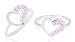 Round Cut Pink Cz Heart Ring Sterling Silver