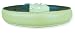 14 Lime Green padded snake print leather dog collar
