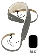 Levy's 2 1/2'' Leather Banjo Cradle Strap with Sheepskin Lining, Black
