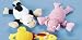 Set of 3 Farmyard Barnyard Slingshot Flingshot Flyers - Pig, Chicken and Cow