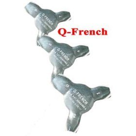 Q-french Triple Tips (Set of 3) Pink & White Cutter