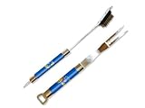 NCAA Kansas Jayhawks Barbeque Fork and Grill Cleaner Set