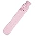 Easycosy Long Hot Water Bottle- Bed Warm Waist Warm Back Hot Water Bottle with Super Soft Plush Material Cover 2L Pure Natural Rubber-72cm for Back, Neck, Legs (Grey)