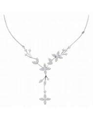 2.00ctw Diamond Flower Necklace 14K White Gold