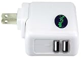 CrazyOnDigital White Apple iPad Dual USB Home Travel Charger