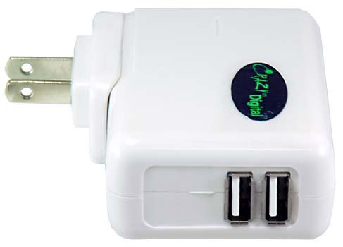 CrazyOnDigital White Apple iPad Dual USB Home 
