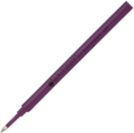 Monteverde Ceramic Rolleball Refill to Fit Most Rollerball Pens, Fine Point, Purple, 2 per Pack (G222PL)