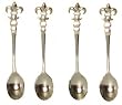 Decorative Stainless Steel Fleur De Lis Mini Fork Set of Four