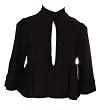 Karen Kane Black Pretty Girl Jacket w/Ruffled Hem 2X