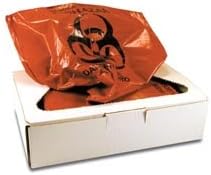CERTOL INFECTIOUS WASTE COLLECTION BAG Infectious Waste Collection Bag, 25 Gal, 21" x 9" x 43", 50/bx