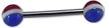 Red White And Blue Tounge Barbell