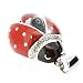 Millefiori Lady Bird Sterling Silver Pendant Necklace with Cubic Zirconia