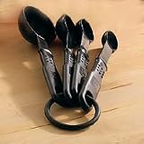 Farberware Set of 4 Measuring Spoons BLACK