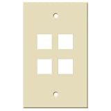 On-Q/Legrand 4 Port ValuePort Wallplate, Ivory
