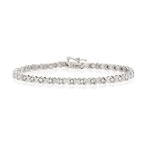 SPARKLING XO 14K WHITE GOLD TENNIS BRACELET