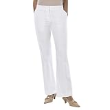 Review   / Women's Isaac Mizrahi White Sateen Pants - 8