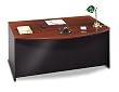 Bow Front Desk In Hanse Cherry Finish By Bush Furniture