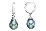Tahitian Cultured Pearl 14K White Gold Earrings