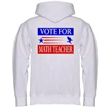 VOTE FOR MATH TEACHER Adult Zippered Hooded (Hoody Hoodie) Sweatshirt Fleece Jacket (Various Colors Avail)
