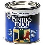 RUST-OLEUM 1993-502 WHITE SEMI-GLOSS LATEX PAINT