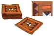 Cotton coasters, 'Rich Brown'