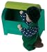 Handmade Doll House Wooden Trunk, Green