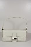 Fendi Handbags White Leather Baguette 8BR600 (Clutch)