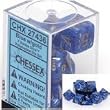 Chessex Dice: Polyhedral 7-Die Vortex Dice Set - Blue w/gold
