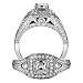 14kt. White Gold, 1 ct.tw. Diamond Unity Ring with Asscher Cut Center Diamond