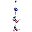 Red White and Blue American Bikini Belly Ring