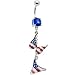Red White and Blue American Bikini Belly Ring