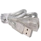 3-Foot USB 2.0 A to A M/F Extension Cable (Clear/Silver)