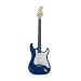 Musical Instruments : Austin Bazaar 39 Inch Metallic Blue Electric Guitar with Carrying Bag and Accessories