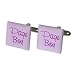 Ring Bearer Lilac Purple & Silver Coloured Square Cufflinks with Free Gift Box - Ringbearer Wedding Gift (Pic shows Pageboy design)