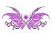 Pink Tribal Butterfly Temporary Tattoo
