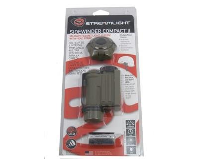  Streamlight 14514 Sidewinder Compact II Military Model Angle Head Flashlight, Headstrap and Helmet Mount Kit 