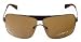 JOHN RICHMOND SUNGLASSES DESIGNER FASHION AUTHENTIC UNISEX RECTANGULAR SHINY DARK RUTHENIUM HAVANA BROWN FRAME| BROWN LENS JR655 02