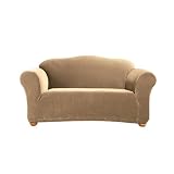 Casual Home Stretch Ribbed Loveseat Slipcover - Beach House Tan