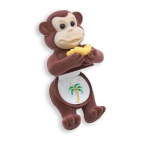 Palm Tree Crystal Necklace in Monkey w/ Banana Gift Box