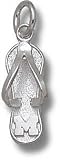 Michigan Wolverines Solid Sterling Silver ''M'' Flip Flop 5/8'' Pendant