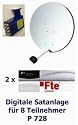 P728 dig. Satanlage 8 TN, 80 beige, 2x FTE Max S 92