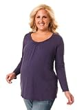 Motherhood Maternity: Plus Size Long Sleeve Scoop Neck Maternity T Shirt
