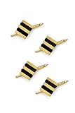 Solid 14K Gold lined with Onyx Stud Set (4)