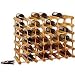 Wine Rack - Expanable 40 Bottle (Oak w/ Black Pins) (21.5h x 29.5w x 11d)