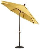 Outdoor Living : 11' Auto-tilt Umbrella Woodgrain Buttercup