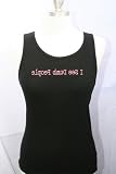 Embroidered Beater Style Tank Top "I See Dumb People" by 