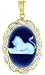 Zodiac Collection Oval Cameo Pendant -Leo - 3/4 x 1/2