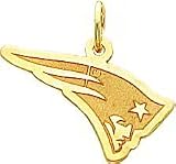 14K Gold NFL New England Patriots Logo Charm